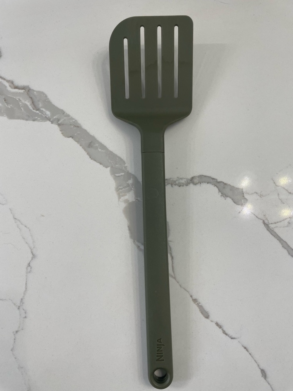 Ninja Olive Green Silicone Slotted Turner Spatula